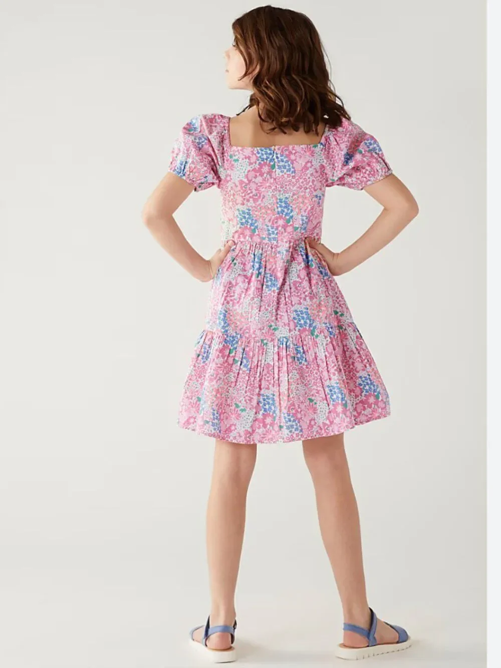Marks & Spencer Pure Cotton Floral Tiered Dress – Girls Size 14-15 - NWT